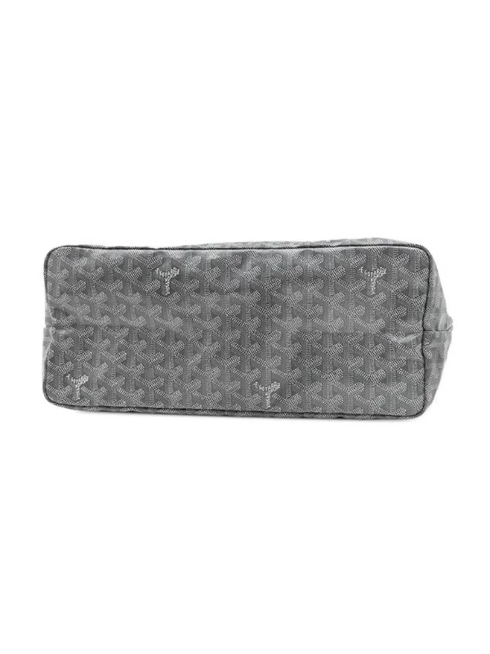 Goyard Tote Saint Louis PM Canvas Din Chevroche Gray Reversible Herringbone